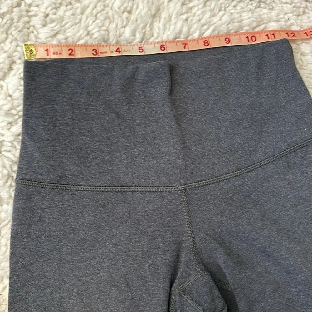 Dark Grey Lululemon High Waisted Capri Cropped Leggings Running Athletic B28